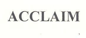 Mẫu nhãn hiệu ACCLAIM