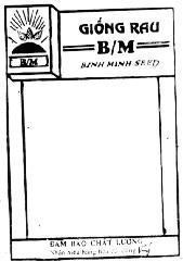 Mẫu nhãn hiệu Giống rau B/M BINH MINH SEED