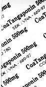 Mẫu nhãn hiệu COA TANGAPONIN 500 MG SĐK: VNA -669-97 XND 780.