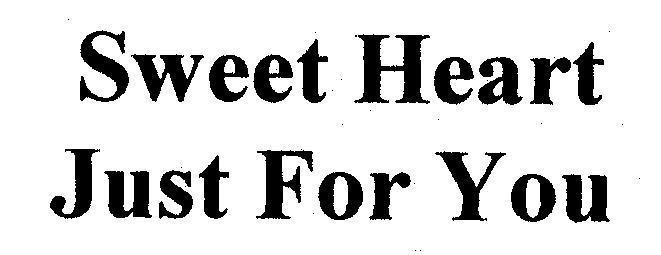 Mẫu nhãn hiệu Sweet Heart Just For You