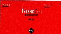 Mẫu nhãn hiệu TYLENOL 500 PARACETAMOL CILAG