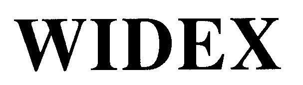 Mẫu nhãn hiệu WIDEX