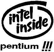 Mẫu nhãn hiệu INTEL INSIDE PENTIUM