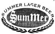 Mẫu nhãn hiệu SUMMER LAGER BEER