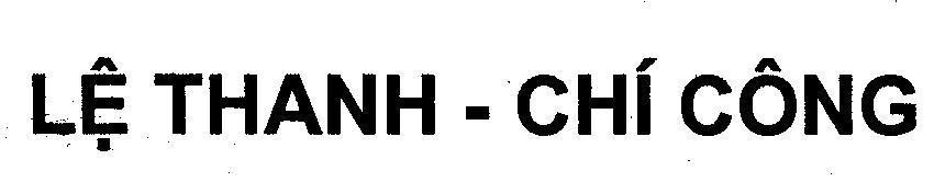 Mẫu nhãn hiệu Lệ THANH - CHí CÔNG