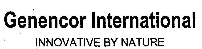 Mẫu nhãn hiệu Genencor International INNOVATIVE BY NATURE