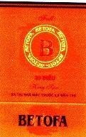 Mẫu nhãn hiệu B BETOFA FULL 20 DIEU KING SIZE SX TạI NHà MáY THUốC Lá BếN TRE.