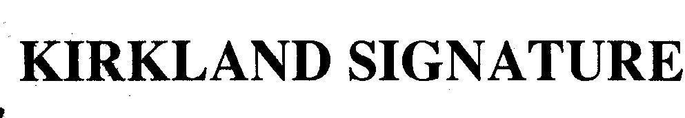 Mẫu nhãn hiệu KIRKLAND SIGNATURE