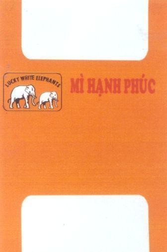 Mẫu nhãn hiệu Mì HạNH PHúC LUCKY WHITE ELEPHANTS