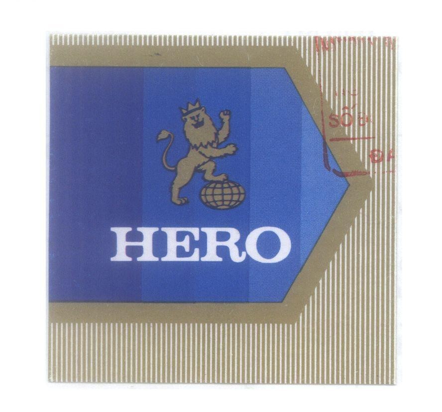 Mẫu nhãn hiệu HERO , hinh