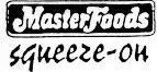 Mẫu nhãn hiệu MASTERFOODS SQUEEZE-ON