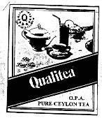 Mẫu nhãn hiệu QUALITEA Q THE WORLD LEADER O.P.A PURE CEYLON TEA BIG LEAF TEA
