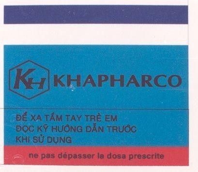 Mẫu nhãn hiệu KH KHAPHARCO DE XA TAM TAY TRE EM DOC KY HUONG DAN SU DUNG