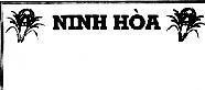 Mẫu nhãn hiệu NINH HòA