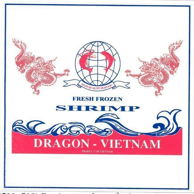 Mẫu nhãn hiệu FRESH FROZEN SHRIMP DRAGON-VIETNAM HIGH QUALITY SEAFOOD