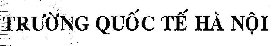 Mẫu nhãn hiệu Trường Quốc Tế Hà Nội
