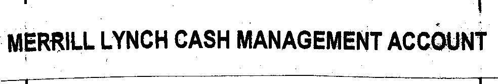 Mẫu nhãn hiệu MERRILL LYNCH CASH MANAGEMENT ACCOUNT