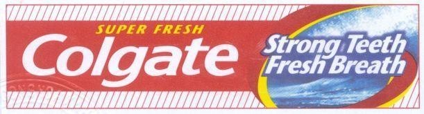 Mẫu nhãn hiệu COLGATE SUPER FRESH STRONG TEETH FRESH BREATH