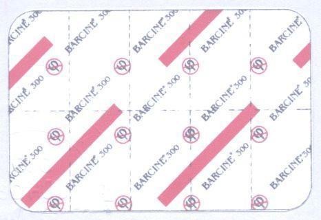 Mẫu nhãn hiệu BARCINE 300