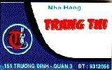 Mẫu nhãn hiệu Nhà Hàng TRANG THI 151 Trương Định, Quận 3 ĐT 9312056