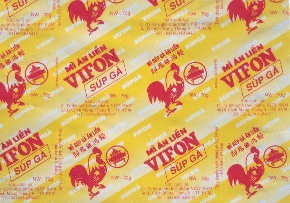 Mẫu nhãn hiệu Mì ăn Liền Vifon Súp Gà