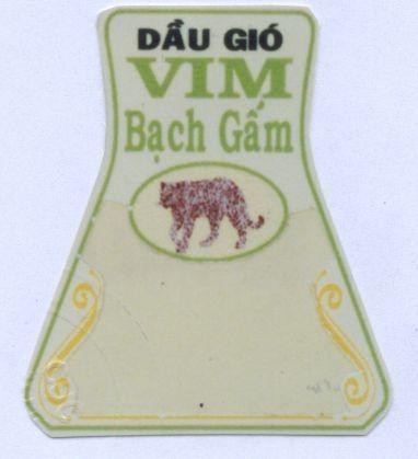 Mẫu nhãn hiệu DầU Gió VIM Bạch Gấm