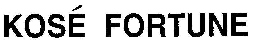 Mẫu nhãn hiệu KOSé FORTUNE