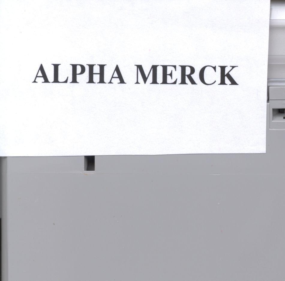 Mẫu nhãn hiệu ALPHA MERCK