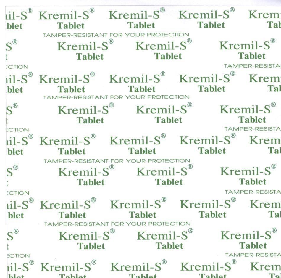 Mẫu nhãn hiệu Kremil-S Tablet