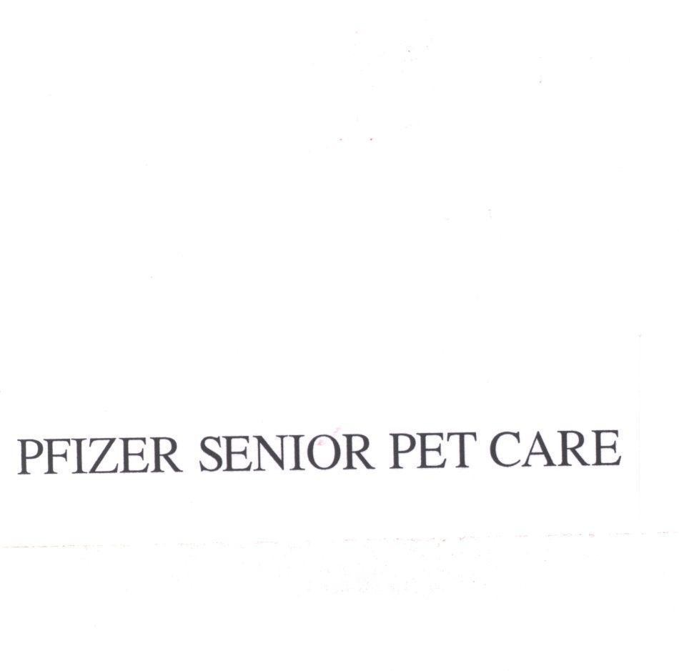 Mẫu nhãn hiệu PFIZER SENIOR PET CARE