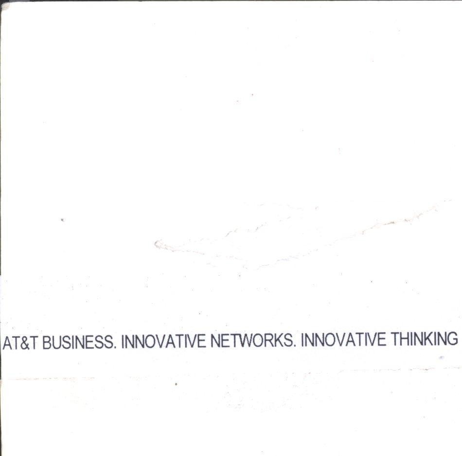 Mẫu nhãn hiệu AT&T BUSINESS INNOVATIVE NETWORKS. INNOVATIVE THINKING