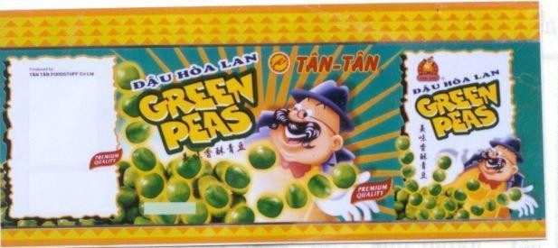 Mẫu nhãn hiệu TÂN TÂN GREEN PEAS ĐậU HOà LAN