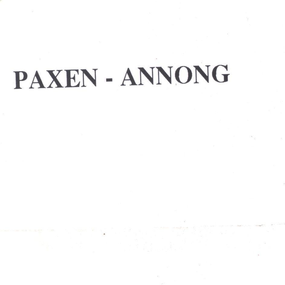 Mẫu nhãn hiệu PAXEN - ANNONG