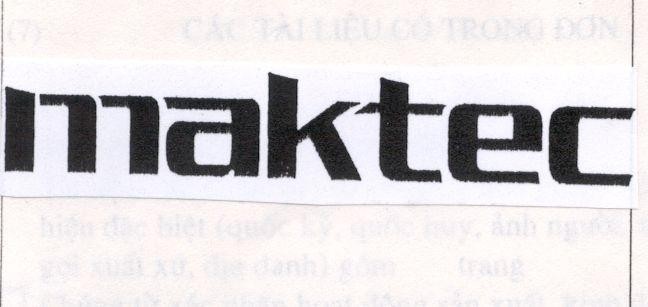 Mẫu nhãn hiệu MAKTEC