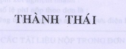 Mẫu nhãn hiệu Thành Thái