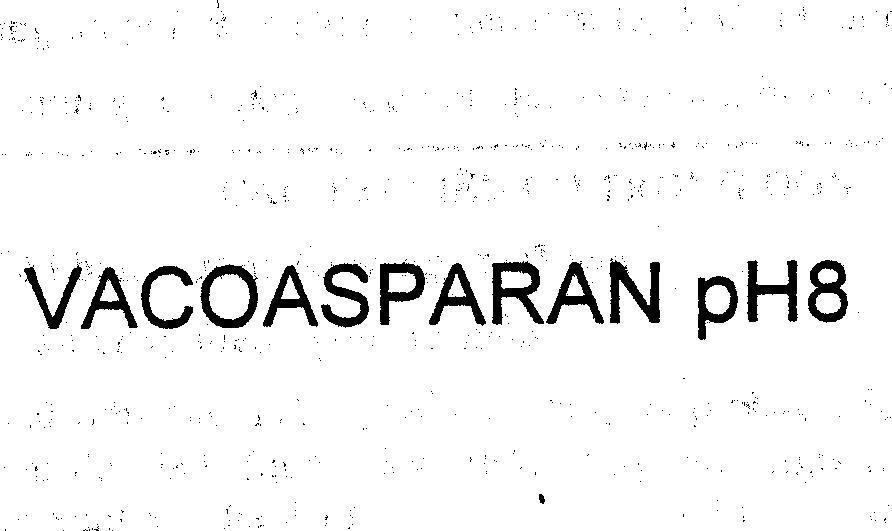 Mẫu nhãn hiệu VACOASPARAN pH8