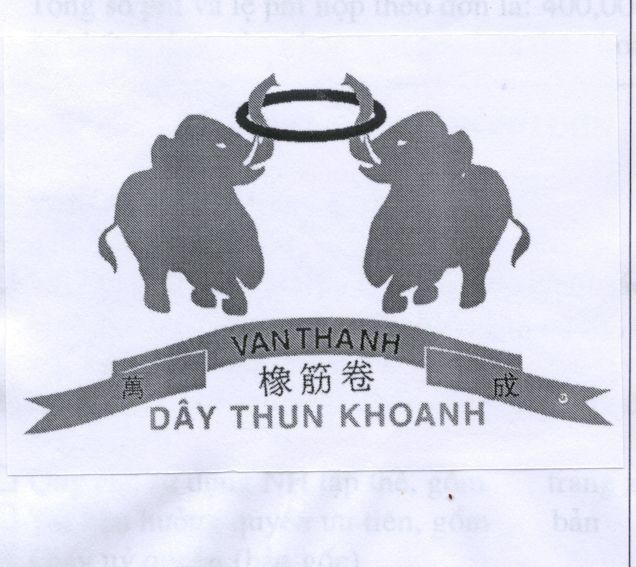 Mẫu nhãn hiệu VAN THANH DÂY THUN KHOANH