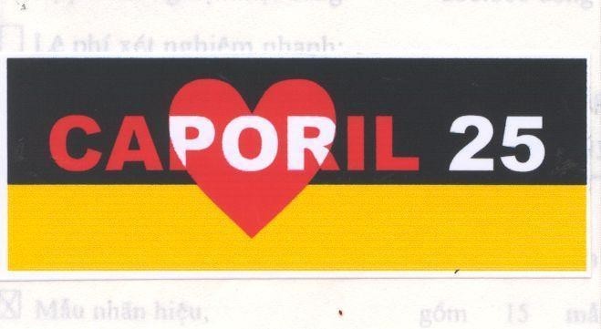 Mẫu nhãn hiệu CAPORIL 25