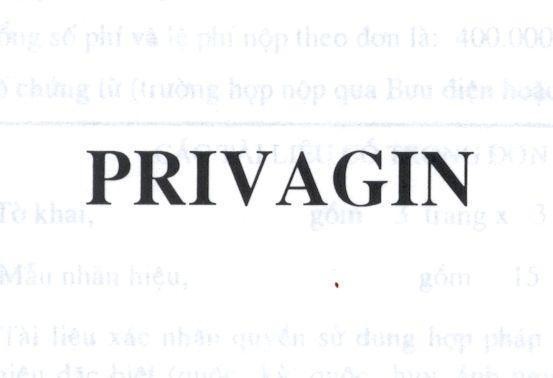 Mẫu nhãn hiệu PRIVAGIN