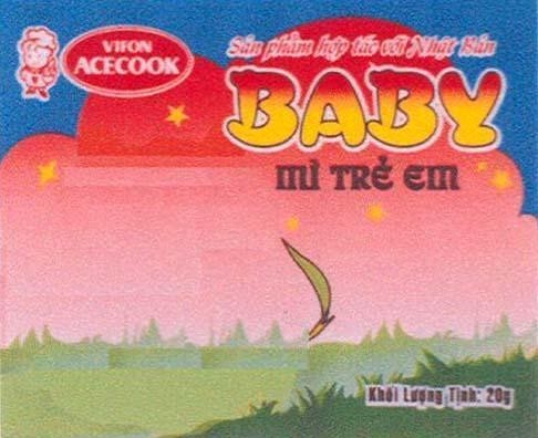 Mẫu nhãn hiệu VIFON ACE-COOK Mì trẻ em BABY