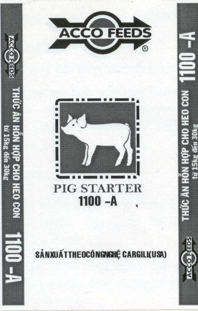 Mẫu nhãn hiệu CARGILL A ACCO FEEDS PIG STARTER 1100-A