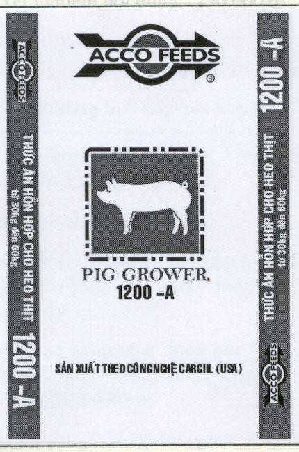 Mẫu nhãn hiệu CARGILL A ACCO FEEDS PIG GROWER 1200-A