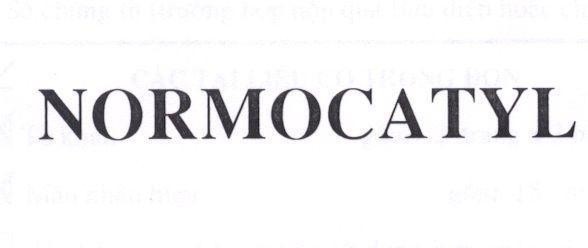 Mẫu nhãn hiệu NORMOCATYL
