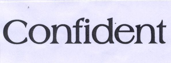 Mẫu nhãn hiệu CONFIDENT