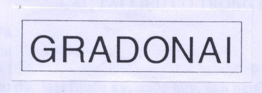 Mẫu nhãn hiệu GRADONAI