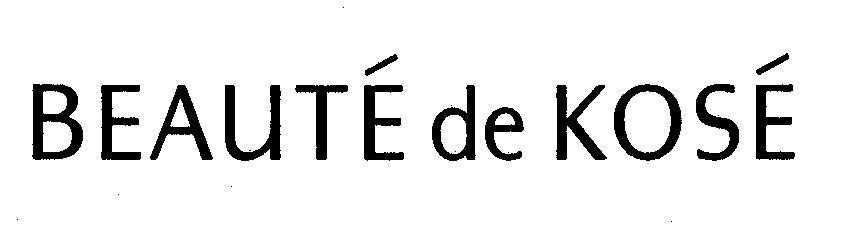 Mẫu nhãn hiệu BEAUTé de KOSé
