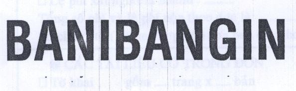 Mẫu nhãn hiệu BANIBANGIN
