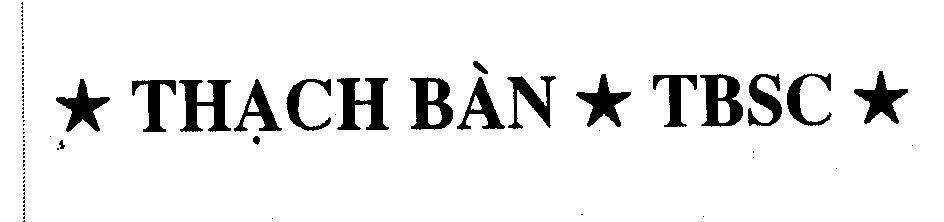 Mẫu nhãn hiệu THACH BAN TBSC