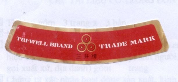 Mẫu nhãn hiệu TRI-WELL BRAND TRADE MARK