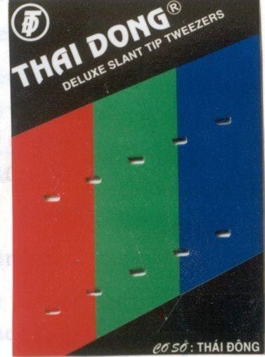 Mẫu nhãn hiệu THAI DONG DELUXE SLANT TIP TWEEZERS